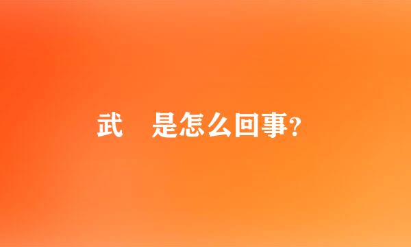 武瞾是怎么回事？