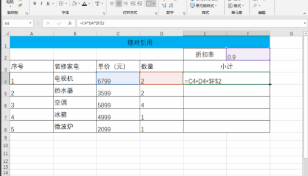 绝对引用和来自相对引用的区别