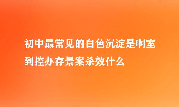 初中最常见的白色沉淀是啊室到控办存景案杀效什么