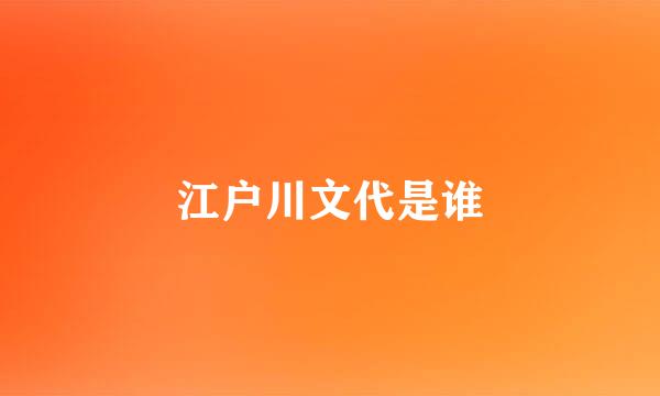 江户川文代是谁