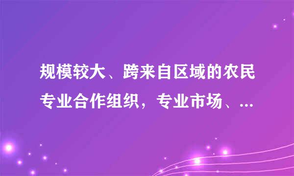 规模较大、跨来自区域的农民专业合作组织，专业市场、商业街区、商务楼宇360问答等，符合条件的，应当成立( )。