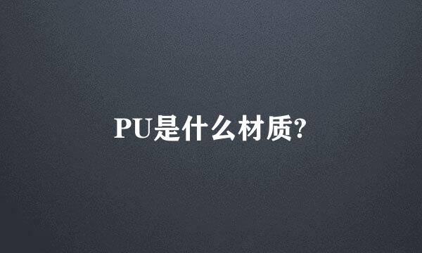 PU是什么材质?