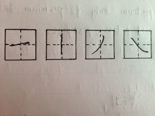 求横竖撇捺在田字格的正确书写格式