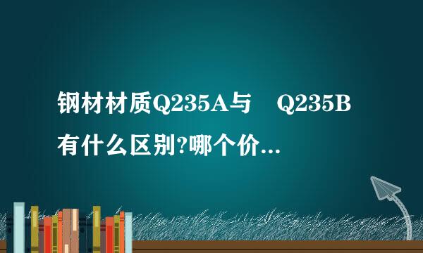 钢材材质Q235A与 Q235B有什么区别?哪个价格贵?目前市场价格各是多少?