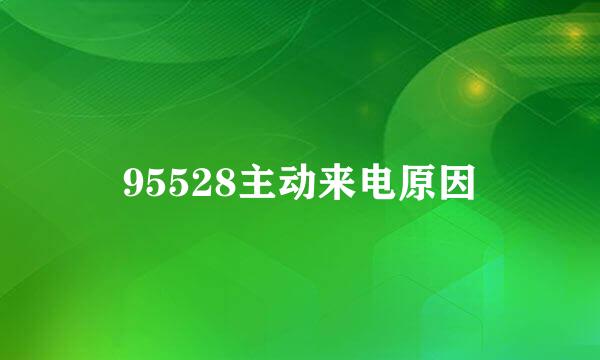 95528主动来电原因