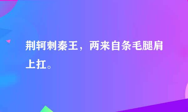 荆轲刺秦王，两来自条毛腿肩上扛。