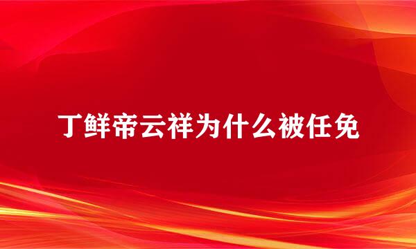 丁鲜帝云祥为什么被任免