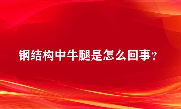 钢结构中牛腿是怎么回事？