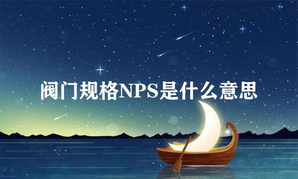 阀门规格NPS是什么意思