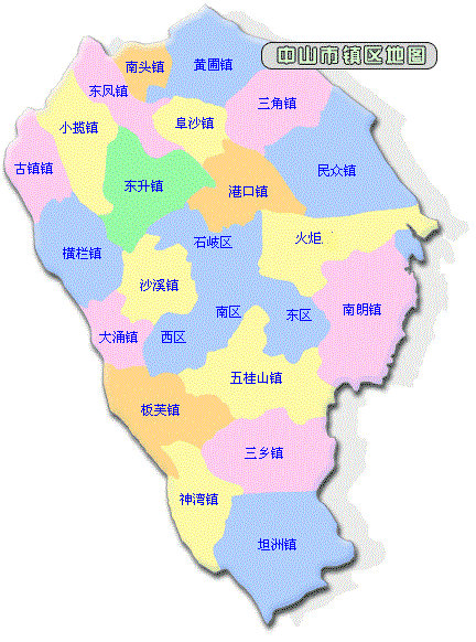 中山市行政区划分