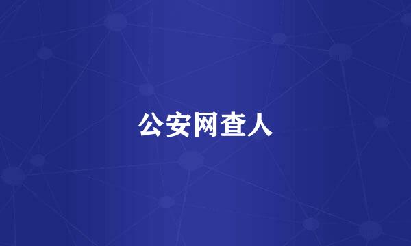 公安网查人