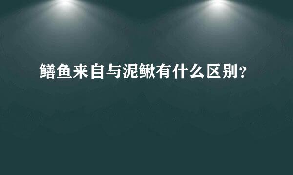 鳝鱼来自与泥鳅有什么区别？