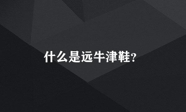 什么是远牛津鞋？