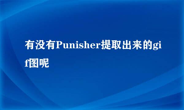 有没有Punisher提取出来的gif图呢