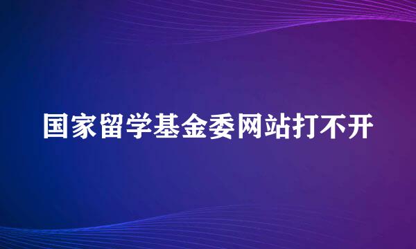 国家留学基金委网站打不开