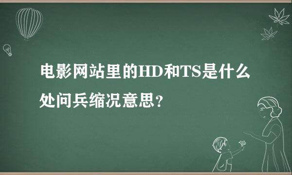 电影网站里的HD和TS是什么处问兵缩况意思？