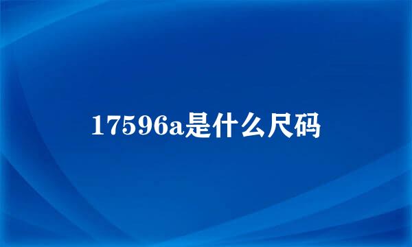 17596a是什么尺码