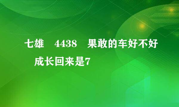 七雄 4438 果敢的车好不好 成长回来是7