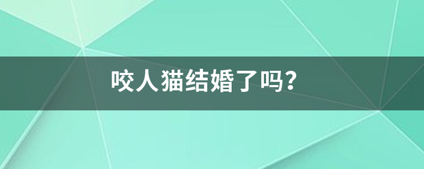 咬人猫结婚了吗？