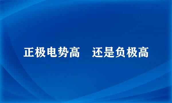 正极电势高 还是负极高