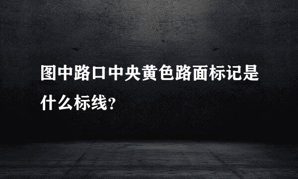 图中路口中央黄色路面标记是什么标线？