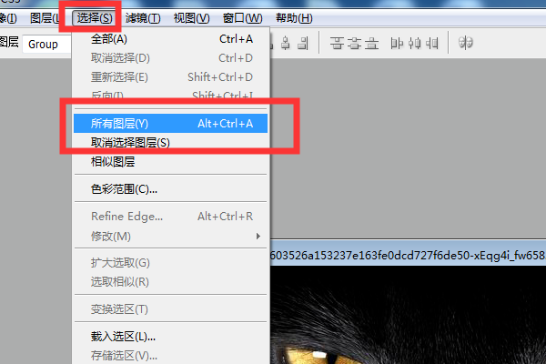 PS亮尽中怎样将图层全部选来自中