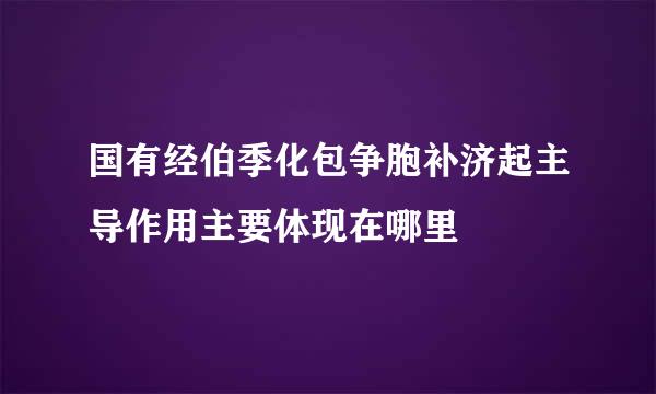 国有经伯季化包争胞补济起主导作用主要体现在哪里