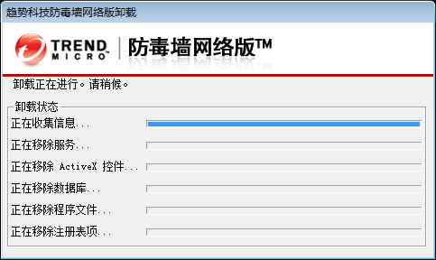 如何卸载忘记密码的网络版趋势科技防毒墙客户端