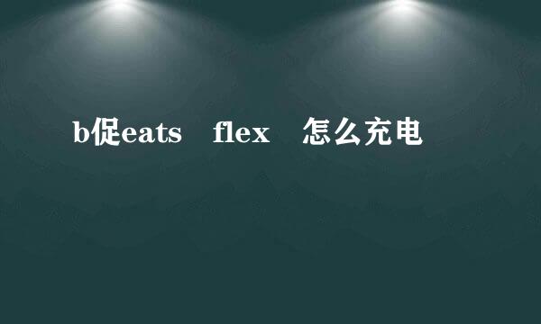 b促eats flex 怎么充电