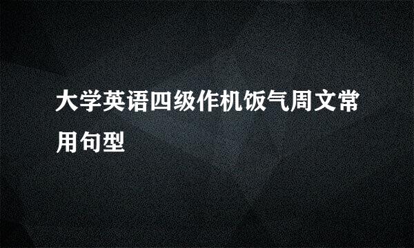 大学英语四级作机饭气周文常用句型