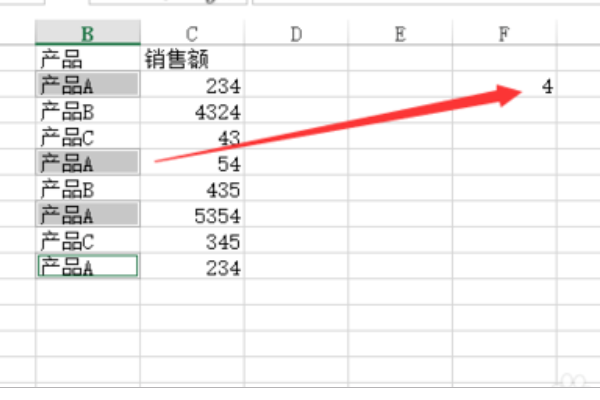 Excel中如何统计一个项目的数量？