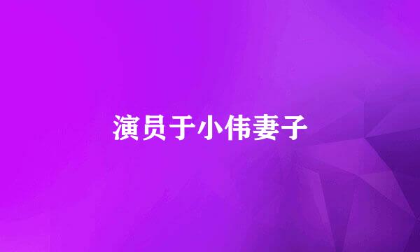 演员于小伟妻子