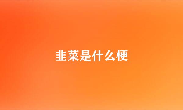 韭菜是什么梗