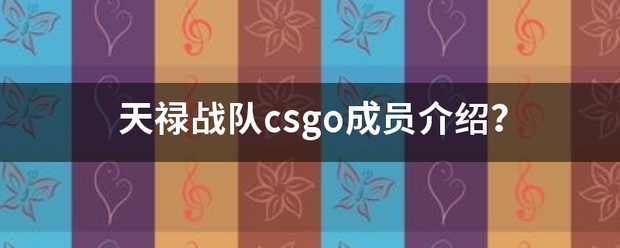 天禄战来自队csgo成员介绍？