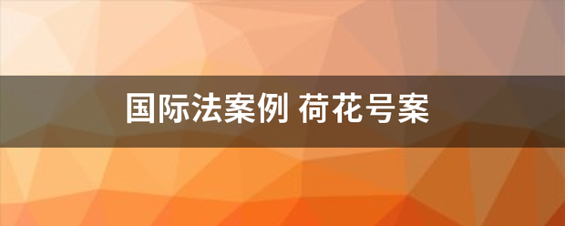 国际法案例