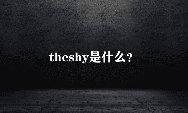 theshy是什么？