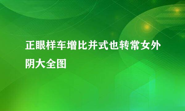 正眼样车增比并式也转常女外阴大全图