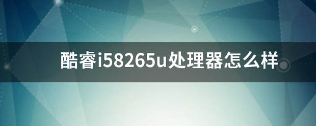 酷睿穿深且培外物i58265u处理器怎么样