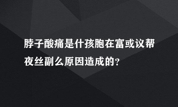 脖子酸痛是什孩胞在富或议帮夜丝副么原因造成的？