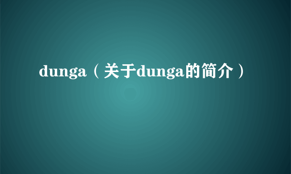 dunga（关于dunga的简介）