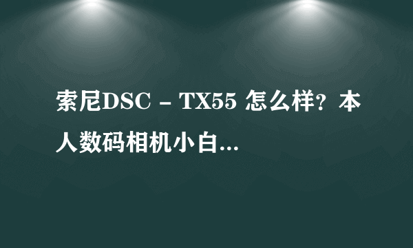 索尼DSC - TX55 怎么样？本人数码相机小白，用过的朋友给介绍一下优缺点，谢谢。