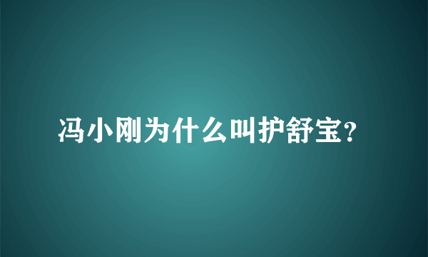 冯小刚为什么叫护舒宝？