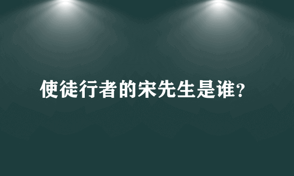 使徒行者的宋先生是谁？