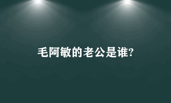 毛阿敏的老公是谁?