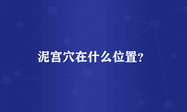 泥宫穴在什么位置？