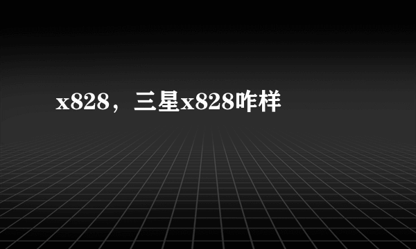 x828，三星x828咋样