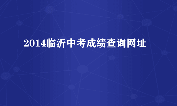 2014临沂中考成绩查询网址