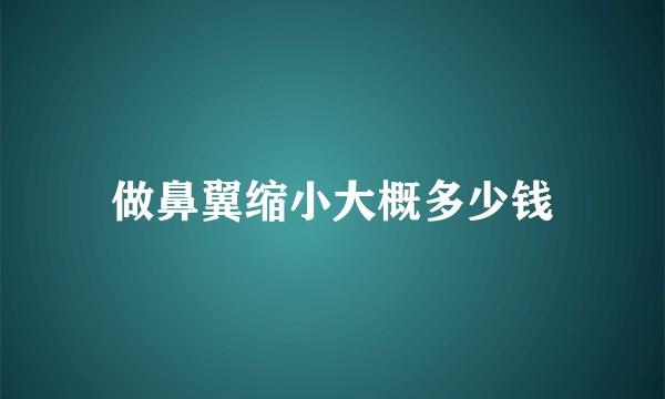 做鼻翼缩小大概多少钱