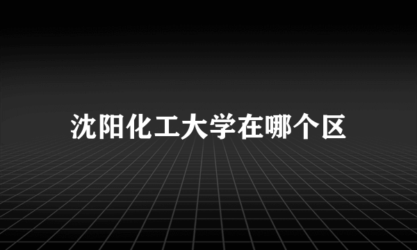 沈阳化工大学在哪个区