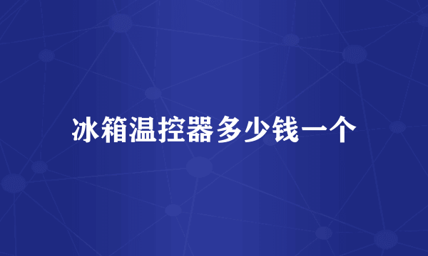 冰箱温控器多少钱一个